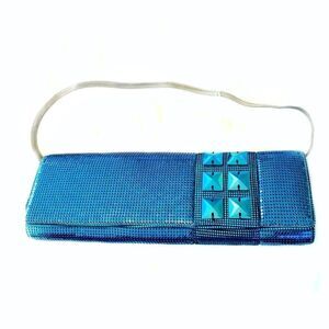 Turquoise Whiting & Davis Swarovski evening bag